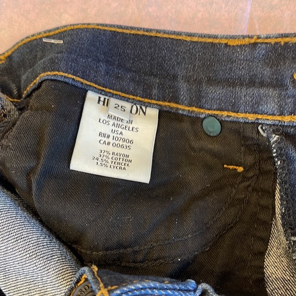 Hudson Jeans – Straight Cut, Dark Wash, Low Waist (Made in USA) - Picture 4 of 9